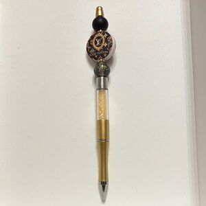 LV Gold and Black Designer Pen
